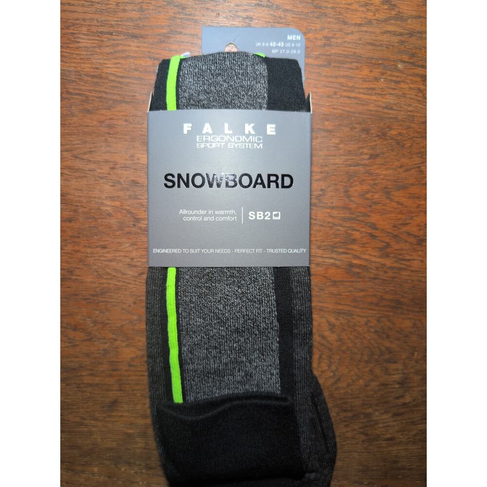 Falke SB2 Snowboard Ergonomic Germany Merino Wool Blend Mens Socks US Sz 9-10‎
